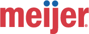 Meijer text logo in red and blue