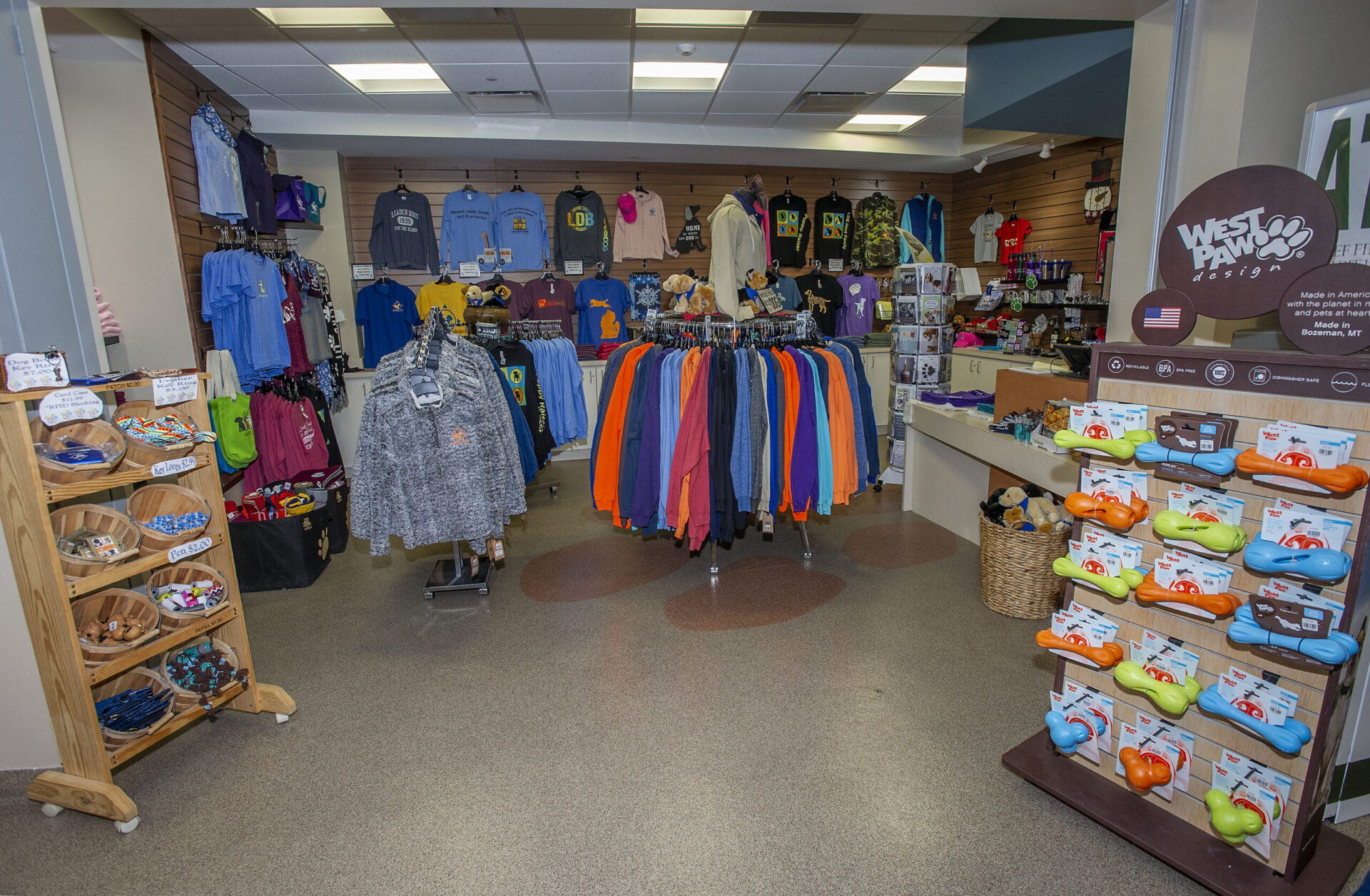 A look inside the Leader Dog gift shop.