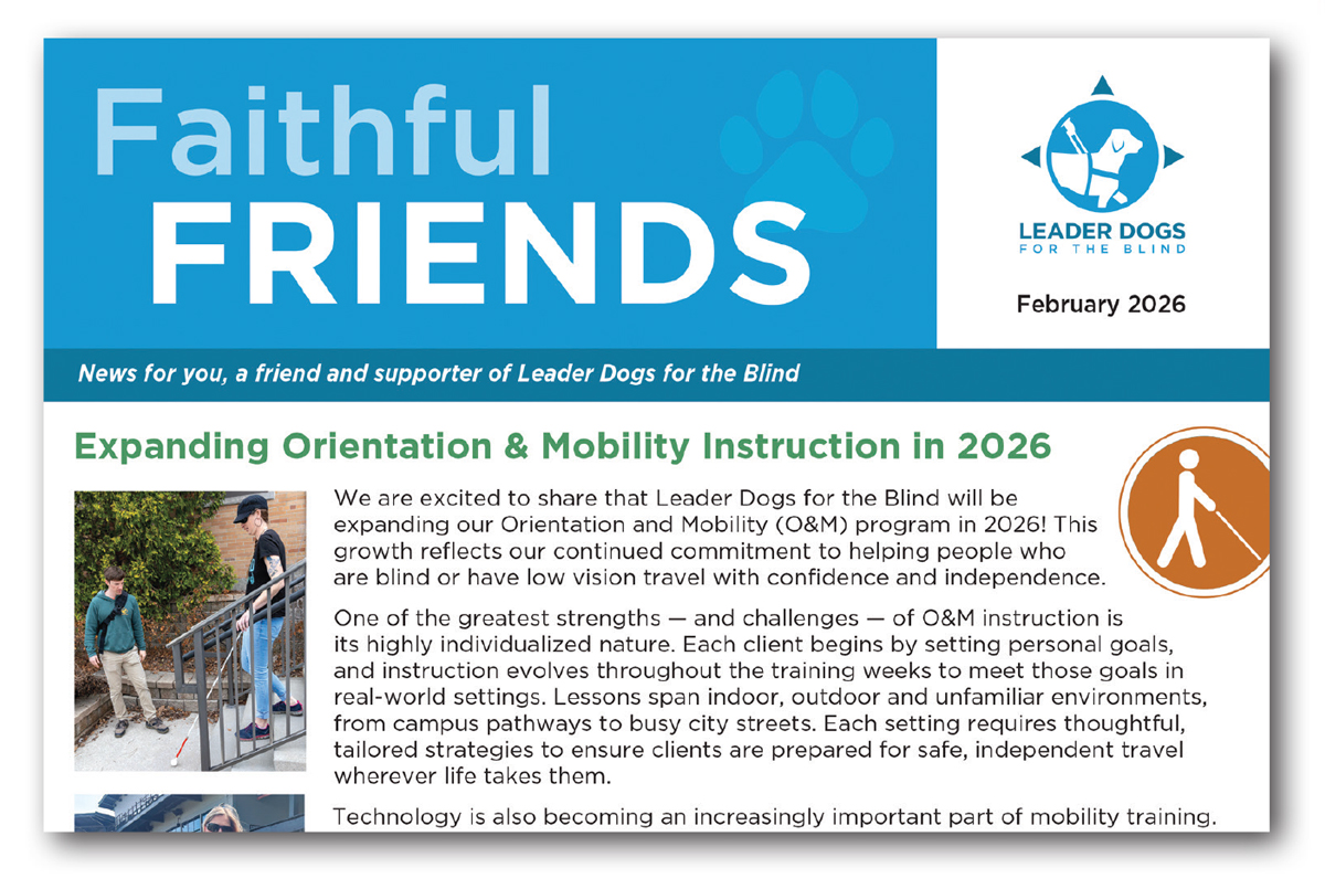 Preview graphic of the Faithful Friends February 2026 issue.