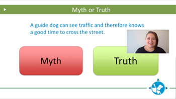 Screenshot of Guide Dog Readiness for Professionals presentation