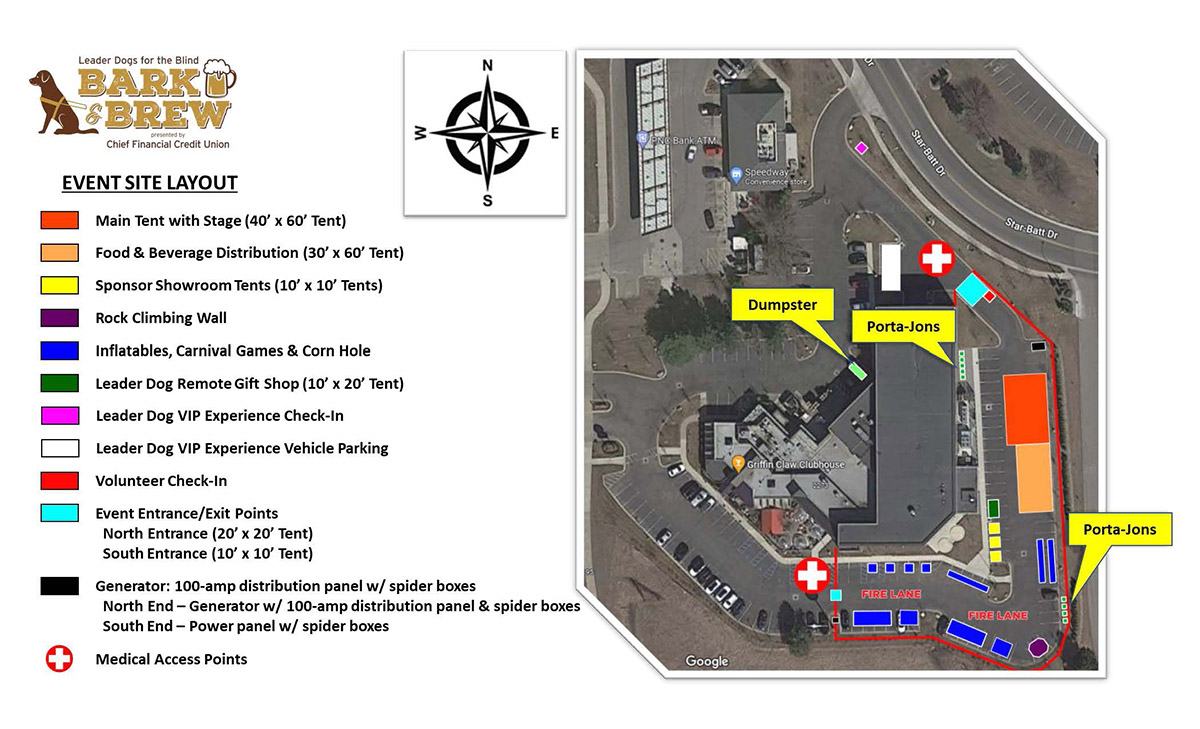 Bark & Brew event site layout